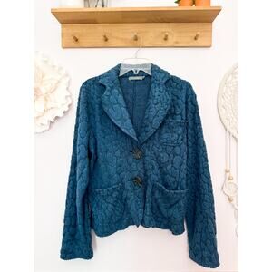 Sandwich_ Teal Sweater Jacket Size 4